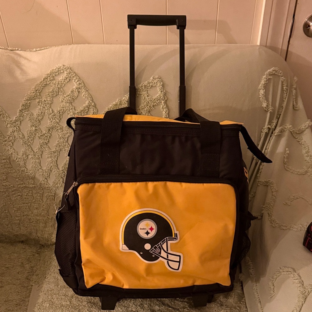 NHL Pittsburgh Steelers Black and Gold Cooler on Wheels
